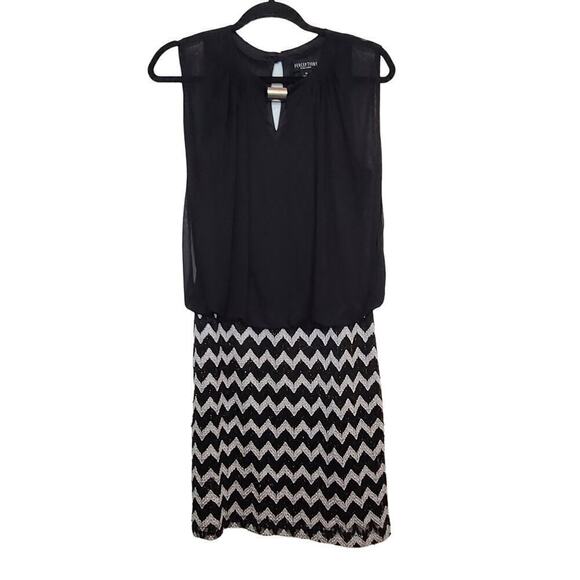 Perceptions Sleeveless Dress Sheer Chiffon Tank 
Dress Sequence Women's Size 10 - Picture 1 of 8